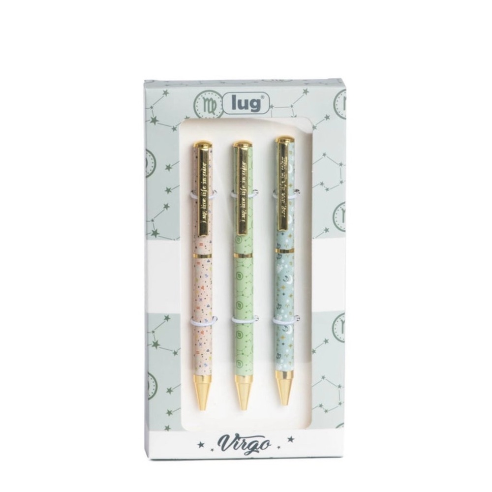 ✍️ Lug Zodiac Pens Set - Virgo 3 pen SET. New In Box